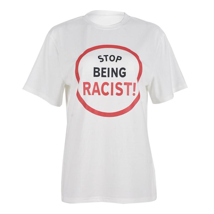 Short Sleeve | STOP BEING RACIST TEE – Clothing Short Sleeve