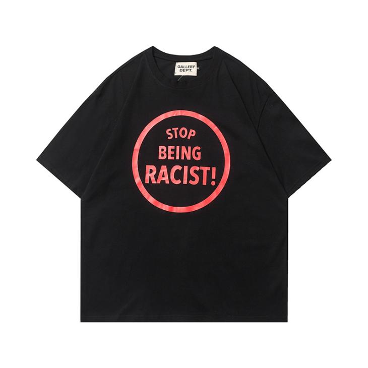 Short Sleeve | STOP BEING RACIST TEE – Clothing BLACK