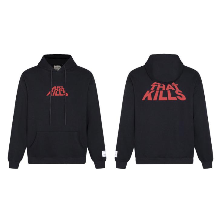 Sweatshirts | ATK DISTRESSED LOGO HOODIE – Clothing FADED BLACK