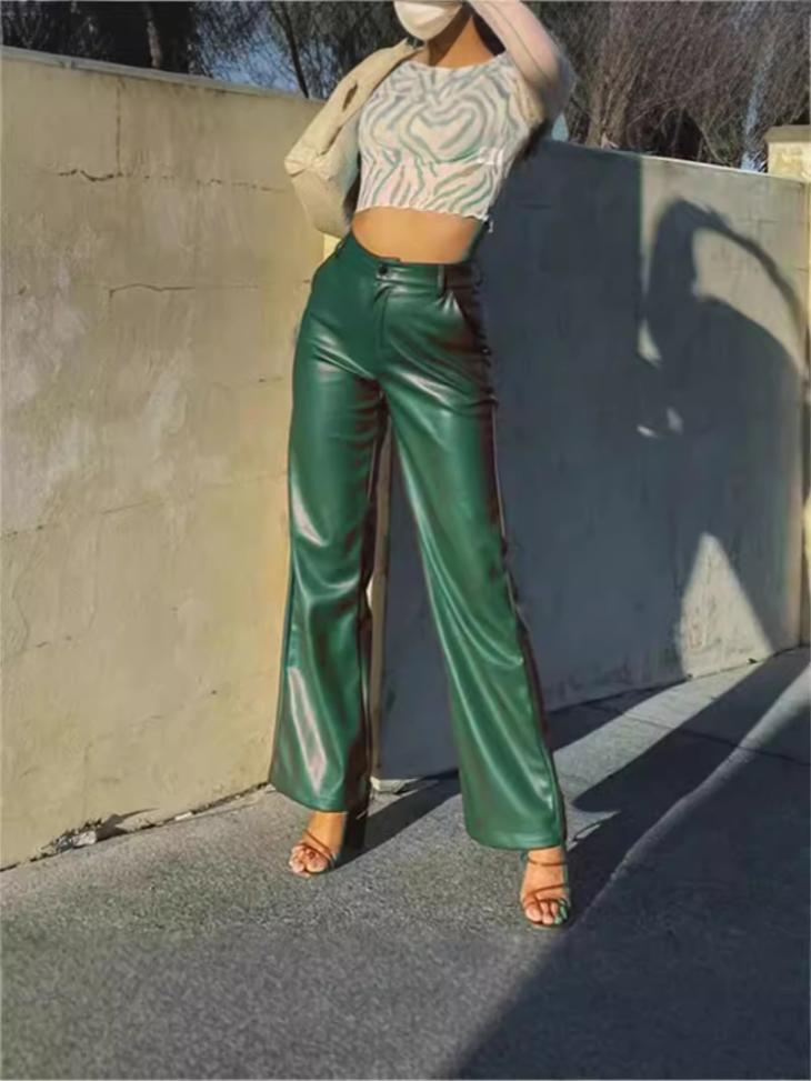 Pants | LOGAN FLARE – Clothing APPLE GREEN