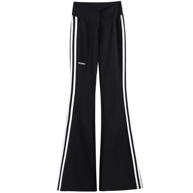 Pants | LOGAN POLY FLARE – Clothing BLACK